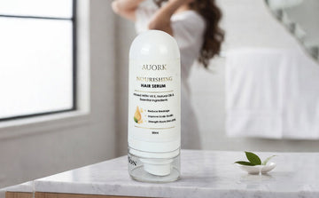Auork Nourishing Hair Serum | With Vitamin E, Natural Oils & Sea Buckthorn | Reduces Breakage, Improves Scalp Health & Adds Shine (50ml)